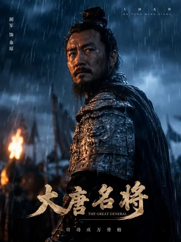 短剧网站《雨夜归将军》古装题材短剧竖版海报