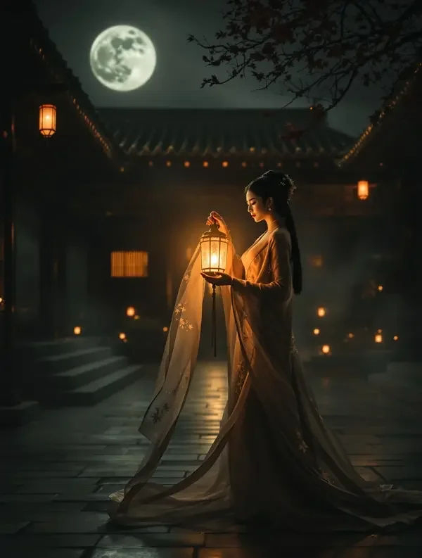 短剧网站《宫墙灯影》古装题材短剧竖版海报